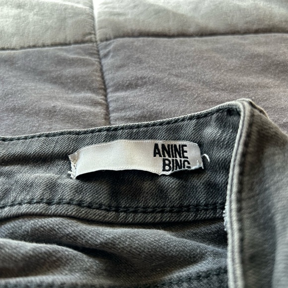 Anine Bing iron grey jeans with zippers - Picture 12 of 15